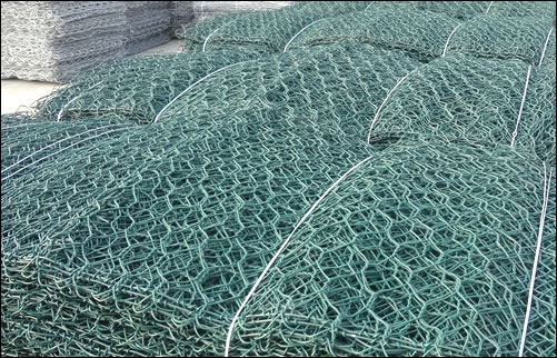 Plastic Coated Zinc Galvanized Gabions Nets