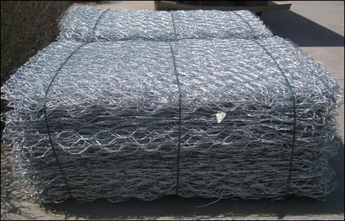 Hot dip zinc coated galvanized steel gabion mattress mesh