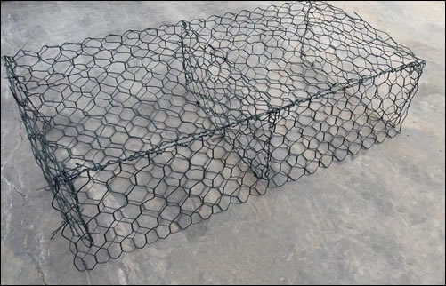 Green PVC Coated Gabion Basket for Bank Stabilization