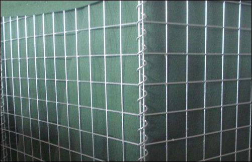 Basket gabions fabricated of electric welded wire mesh panels